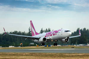 Swoop Airlines Plane Take Off Wallpaper