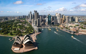 Sydney Opera House High Rise Skyscrapers Wallpaper