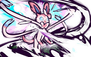 Sylveon Attack Art Wallpaper