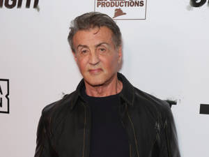 Sylvester Stallone Against White Wall Wallpaper