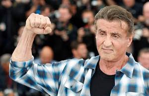 Sylvester Stallone Making Fist Wallpaper