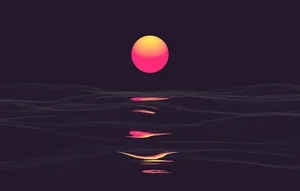 Synthwave Aesthetic Neon Sun Wallpaper