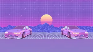 Synthwave Jdm Aesthetic Wallpaper