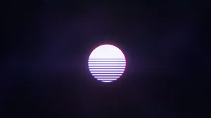 Synthwave Neon Moon Wallpaper