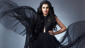 Taapsee Pannu Black Evening Gown Wallpaper