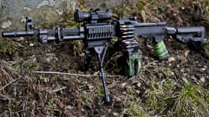 Tactical Rifle Outdoor Setup Wallpaper