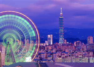 Taipei City Digital Art Wallpaper