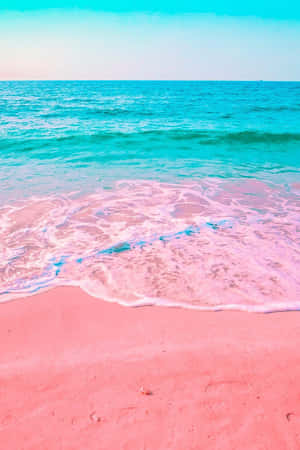 Take A Passion-filled Journey To A Secluded Pink Beach. Wallpaper