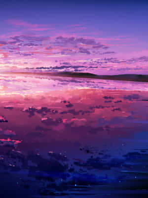 Take In The Breathtaking Blues And Purples Of The Setting Sun Wallpaper
