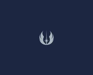 Tales Of The Jedi Symbol Dark Blue Backdrop Wallpaper