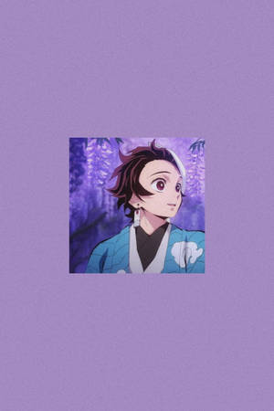 Tanjiro Kamado Purple Anime Aesthetic Wallpaper