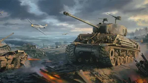 Tanks In Battle Field Wallpaper