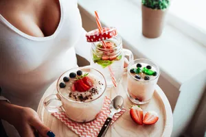 Tapioca Pudding With Fruits Wallpaper