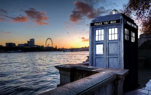 Tardis By Docks Wallpaper