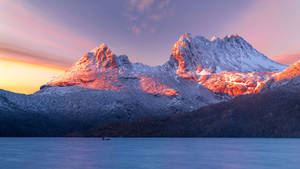 Tasmania Snow Covered Mountain Wallpaper