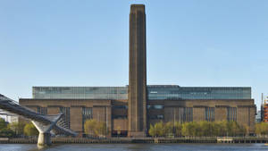 Tate Modern Over Clear Blue Sky Wallpaper