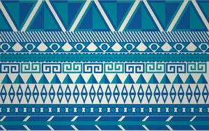 Teal Blue Tribal Pattern Wallpaper