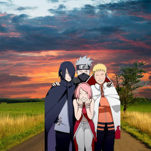 Team 7 Naruto Ending Iphone Wallpaper