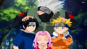 Team 7 With Kakashi Hatake Wallpaper