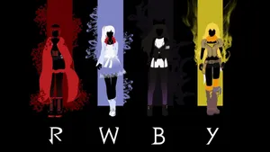 Team Rwby Cute Silhouette Vector Wallpaper