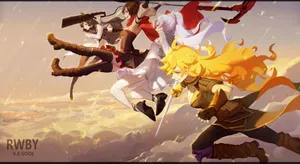 Team Rwby Ready To Battle Wallpaper