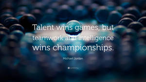 Teamwork Quote Michael Jordan Blue Aesthetic Wallpaper