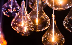 Tear Drop Shaped Electricity Bulb Wallpaper