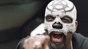 Tech N9ne Skull Paint Performance Wallpaper