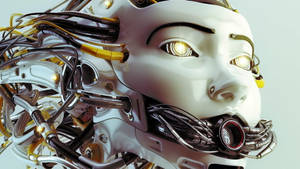 Techno Robot Closeup Wallpaper