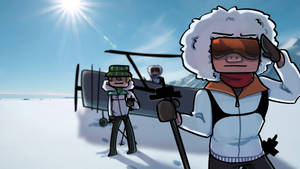 Technoblade In Snowfield Wallpaper