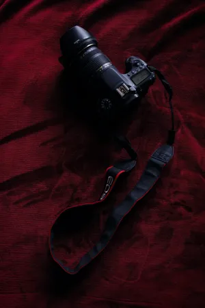Technology Camera In Red Wallpaper