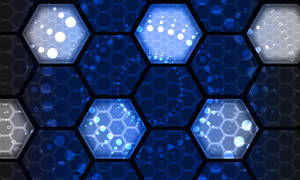 Technology Futuristic Hexagon Pattern Wallpaper