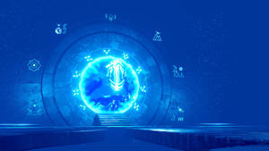 Technology Gateway Portal Blue Wallpaper