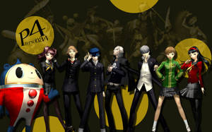 Teddie Presents Persona 4 Characters Wallpaper