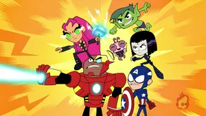Teen Titans Fight Scene Wallpaper