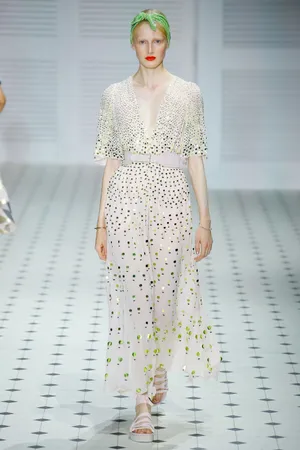 Temperley London Green Headband White Dress Wallpaper