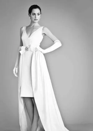 Temperley London White Dress Monochrome Wallpaper