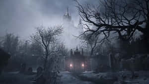 Terrifying Night In Resident Evil Village Wallpaper