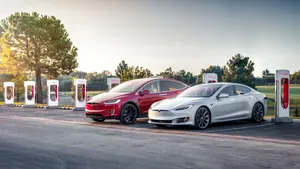 Tesla Model X And 3 Wallpaper