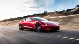 Tesla Roadster High Speed Wallpaper