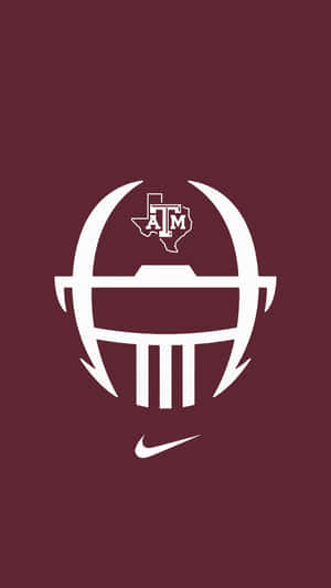 Texas Am Logo In White On Maroon Background Wallpaper