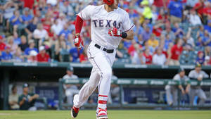 Texas Rangers Player Running Wallpaper