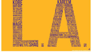 Text La Lakers Hd Wallpaper