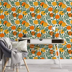 Texture Peel Wallpaper Orange Citrus And Nectarine Pattern Wallpaper