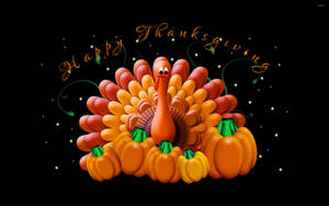 Thanksgiving 3d Turkey Artwork Wallpaper