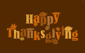 Thanksgiving Aesthetic Greeting With Leaves Wallpaper