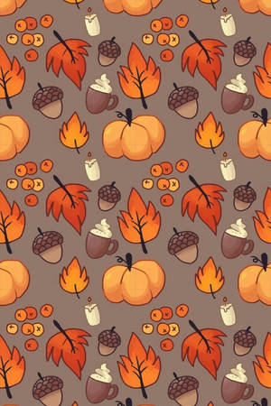 Thanksgiving Aesthetic Pattern Wallpaper
