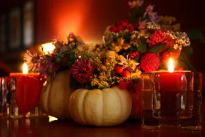 Thanksgiving Flower Arrangement Wallpaper