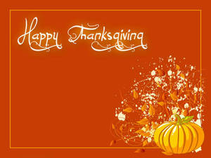 Thanksgiving Greetings With Glowing Pumpkin Wallpaper
