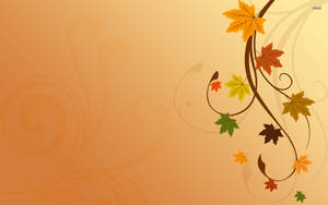Thanksgiving Maple Leaves Pattern Wallpaper